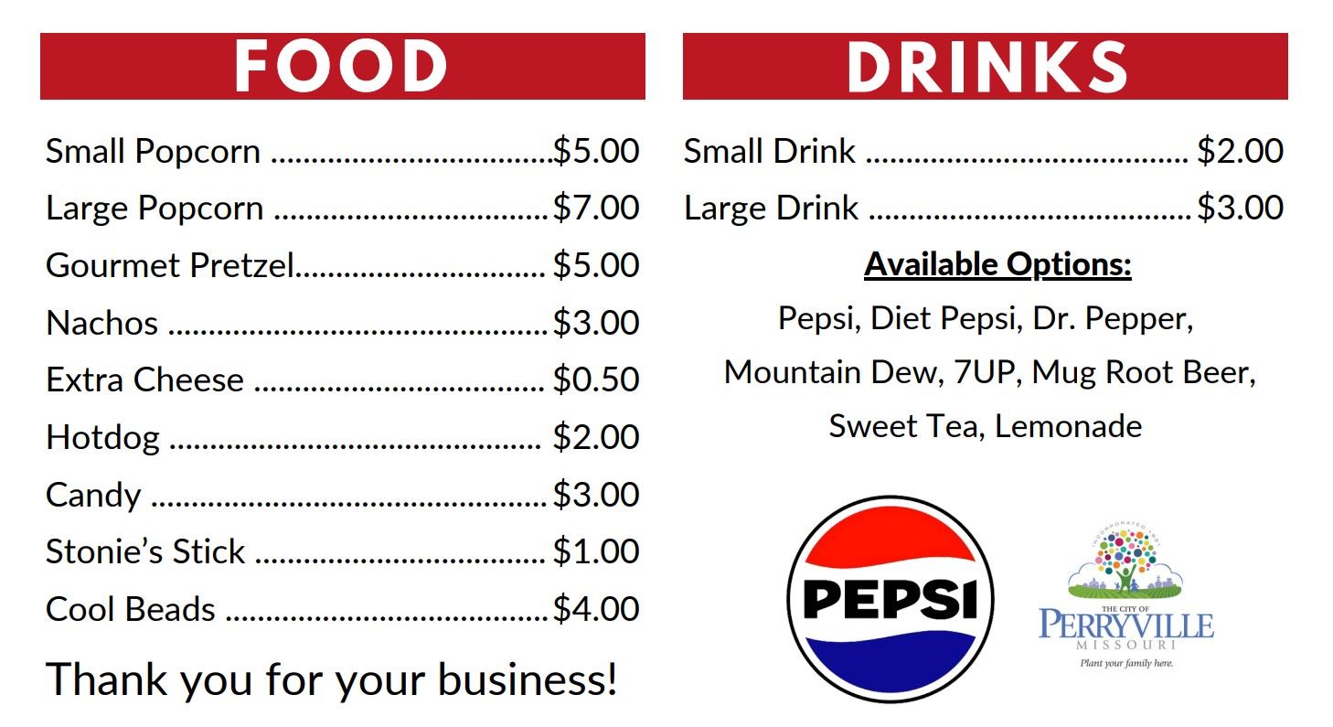 Concession Menu